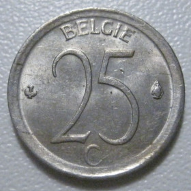 Бельгія Бельгия ^/--/^ Бельгія 25 сантимів 1969 року Belgie 42330 ^_^^^ Бельгия 25 сантимов 1969 года Belgie 42330 - фото фото фото
