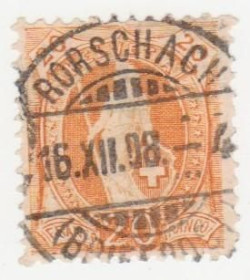 Швейцарія Швейцария ^/--/^ Швейцария 1905  г. № 71 гашеная ^_^^^ Швейцарія 1905 р. No 71 гашена - фото фото фото