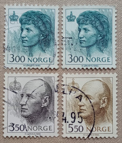 Скандинавія Скандинавия ^/--/^ Норвегия 1993 г -  Королева Соня и король Харальд, гаш ^_^^^ Норвегія 1993 — Королева Соня і король Гаральд, гаш - фото фото фото