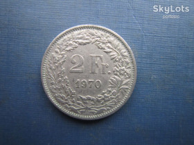 Швейцарія Швейцария ^/--/^ Монета 2 франки Швейцарія 1970 ^_^^^ Монета 2 франка Швейцария 1970 - фото фото фото