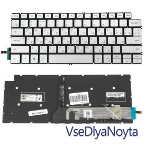 Клавіатури Клавиатуры ^/--/^ Клавиатура для ноутбука DELL (Inspiron: 5390, 5490, 7490) rus, silver, без фрейма, подсветка клавиш  ^_^^^ Клавіатура для ноутбука DELL (Inspiron: 5390, 5490, 7490) rus, silver, без фрейму, підсвічування клавіш - фото фото фото