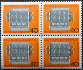 Інше Другое ^/--/^ ФРГ 350 лет первой счетной машине 1973 Кварт ^_^^^ ФРН 350 років першій лічильній машині 1973 Кварт - фото фото фото