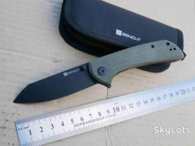 Ножі, мультітули Ножи, мультитулы ^/--/^ Sencut FRITCH S /--/ 22014-1, 9 /--/ Cr /--/ 18 /--/ MoV Blackwash, Micarta Green, Caged Ceramic Ball Bearing, Flipper, Outdoor, EDC, Liner Lock - фото фото фото