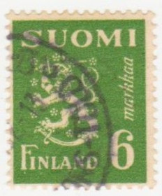 Скандинавія Скандинавия ^/--/^ Финляндия 1945 г. № 315 гашеная ^_^^^ Фінляндія 1945 р. No 315 гашена - фото фото фото