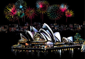 Інше Другое ^/--/^ Скретч картина Sydney Opera House    (Сиднейский оперный театр) ^_^^^ Sydney Opera House (Сіднейський оперний театр) - фото фото фото