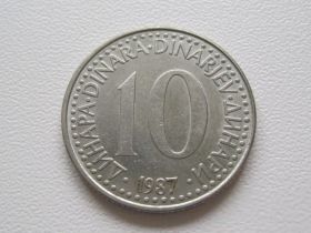 Югославія Югославия ^/--/^ Югославия 10 динаров 1987 года 24902 ^_^^^ Югославія 10 динарів 1987 24902 - фото фото фото