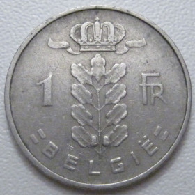 Бельгія Бельгия ^/--/^ Бельгія 1 франк 1954 року Belgie 42554 ^_^^^ Бельгия 1 франк 1954 года Belgie 42554 - фото фото фото