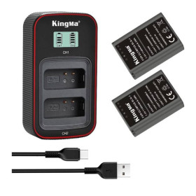 Акумулятори Аккумуляторы ^/--/^ 3-Pack KingMa Olympus BLN-1 (2 АКБ KingMa BLN-1 и 1 ЗУ на две батареи) ^_^^^ 3-Pack KingMa Olympus BLN-1 (2 АКБ KingMa BLN-1 і 1 ЗУ на дві батареї) - фото фото фото