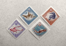 СРСР - СССР - ^/--/^ Серія поштових марок СРСР &amp;quot; Спортивна серія ДОСАА &amp;quot; 1959 рік ** ^_^^^ Серия почтовых марок СССР &amp;quot; ДОСААФ &amp;quot; 1959 ** - фото фото фото