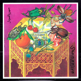 Фауна Фауна ^/--/^ Фауна .  Сомали 1998 г  MNH  - блок - насекомые ^_^^^ Сомалі 1998 MNH - блок - комахи - фото фото фото