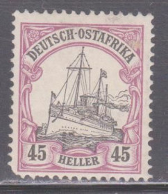 Німецька імперія (-) Германская империя (-) ^/--/^ Deutsch-Ostafrika 1906 КОРАБЛЬ СУДНО ВМФ HOHENZOLLERN ФЛОТ АРМИЯ СТАНДАРТ Mi.36 SW 28** US$ 108 !!! ^_^^^ Deutsch-Ostafrika 1906 КОРАБЛЬ СУДНО ВМФ HOHENZOLLERN ФЛОТ АРМІЯ СТАНДАРТ Mi.36 SW 28** US$ 108 !!! - фото фото фото