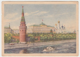 СРСР СССР ^/--/^ Москва Вид на Кремль 1954 Р /--/ 7 - фото фото фото