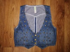 Жилети Жилеты ^/--/^ Стильная женская джинсовая жилетка 10 р. Denim Co ^_^^^ Жіноча джинсова жилетка 10 р. Denim Co - фото фото фото