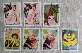 Флора Флора ^/--/^ Куба 1980 г - Орхидеи, 12 шт   (см.фото) ^_^^^ Куба 1980 р - Орхідеї, 12 шт (див.фото) - фото фото фото