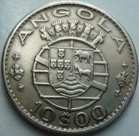 Ангола Ангола ^/--/^ Ангола 10 эскудо 1969 колония Португалии рю/60 /--/ м /--/ 60 ^_^^^ Ангола 10 ескудо 1969 колонія Португалії рю/60 /--/ м /--/ 60 - фото фото фото