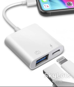 Шлейфи, перехідники Шлейфы, переходники ^/--/^ Перехідник для Apple iPhone Lightning to USB 3.0 Adapter Білий     (20046) ^_^^^ Переходник для Apple iPhone Lightning to USB 3.0 Adapter Белый (2004) - фото фото фото
