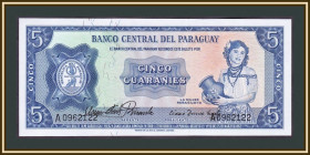 Парагвай Парагвай ^/--/^ Парагвай 5 гуарани 1952  (1963) P-194 UNC ^_^^^ Парагвай 5 гуарані 1952 (1963) P-194 UNC - фото фото фото