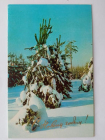 СРСР СССР ^/--/^ Открытка СССР 1975 г. С НОВЫМ ГОДОМ ! Фото В. ТИХОНОВА, двойная, чистая. ^_^^^ Листівка СРСР 1975 Фото В. Тихонова, подвійна, чиста. - фото фото фото