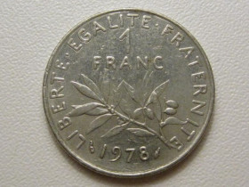 Франція Франция ^/--/^ Франция 1 франк 1978 года 38055 ^_^^^ Франція 1 франк 1978 38055 - фото фото фото