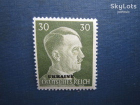 Третій Рейх (-) Третий Рейх (-) ^/--/^ Марка Німеччина Рейх 1941 стандарт Гітлер наддрук Україна 30 пф MH ^_^^^ Марка Германия Рейх 1941 стандарт Гитлер сверхпечать Украина 30 пф MH - фото фото фото