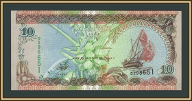 Інші Другие ^/--/^ Мальдивские о-ва  (Мальдивы) 10 руфий 1998 P-19  (19 /--/ b) UNC ^_^^^ Мальдівські о-ви (Мальдіви) 10 руфій 1998 P-19 (19 /--/ b) UNC - фото фото фото
