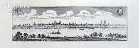 Картини, Гравюри, Живопис та Графіка Картины, Гравюры, Живопись и Графика ^/--/^ Старинная гравюра на бумаге верже Вид на Вормс, 1645, M. Merian ^_^^^ Старовинна гравюра на папері верже Вид на Вормс, 1645, M. Merian - фото фото фото