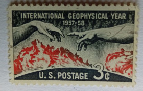 Північна Америка Северная Америка ^/--/^ США 1958 Международный геофизический год, гашеная ^_^^^ 1958 — Міжнародний геофізичний рік, гашена - фото фото фото