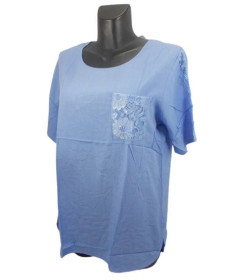 Кофти Кофты ^/--/^ Женская блуза штапель JJF 206 XL голубая ^_^^^ Жіноча блуза штапель JJF 206 XL блакитна - фото фото фото
