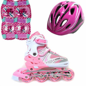 Дитячі ролики та скейти Детские ролики и скейты ^/--/^ Роликовые коньки Ролики детские Набор Happy Combo Disney Rider Pro ( + защита + шлем ) 29-33, Barby  ^_^^^ Роликові ковзани Ролики дитячі Набір Happy Combo Disney Rider Pro (+ захист + шолом) 29-33, Barby - фото фото фото