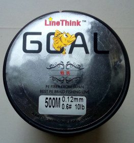 Ліски, шнури, повідці Лески, шнуры, поводки ^/--/^ Рыболовный шнур Goal 0,12 мм, 500 м  (новый) ^_^^^ Рибальський шнур Goal 0,12 мм, 500 м (новий) - фото фото фото