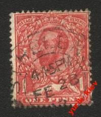 Великобританія Великобритания ^/--/^ Англия   1911 /--/ г..№ 122 гашеная ^_^^^ Англія 1911 р. No 122 гашені - фото фото фото