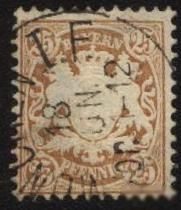 Німецька імперія (-) Германская империя (-) ^/--/^ Германия 1888 г. № 66 гашеная ^_^^^ Німеччина 1888 р. No 66 гашена - фото фото фото
