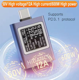 Тестери, мультиметри Тестеры, мультиметры ^/--/^ USB тестер струму, напруги, ємності, Type-C, Hidance HDC-085 /--/ C ^_^^^ USB тестер тока, напряжения, емкости, Type-C, Hidance HDC-085 /--/ C - фото фото фото