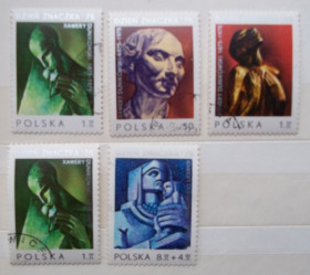 Мистецтво Искусство ^/--/^ Польша 1975 г - День марки. 100 лет со дня рождения Ксаверия Дуниковского ^_^^^ Польща 1975 - День марки. 100 років від дня народження Ксаверія Дуніковського - фото фото фото