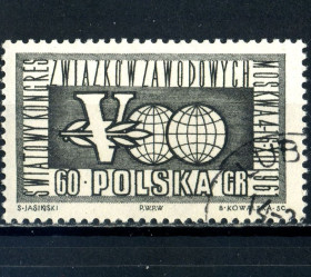 Польща Польша ^/--/^ Польша. Конгресс профсоюзов  (серия) 1961 г. ^_^^^ Польща. Конгрес профспілок (серія) 1961 - фото фото фото