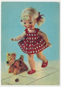 СРСР СССР ^/--/^ Девочка с собакой куклы 1968 Захарова P /--/ 11 /--/ B ^_^^^ Дівчинка з собакою ляльки 1968 Захарова P /--/ 11 /--/ B - фото фото фото