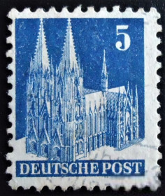 НДР, ФРН ГДР, ФРГ ^/--/^ Германия British American Zone 1945 - 1949 г. № 104 гашеная ^_^^^ Німеччина British American Zone 1945 - 1949 р. No 104 гашена - фото фото фото