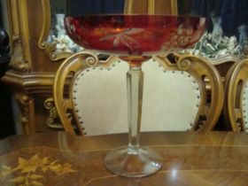 Кухонне начиння, посуд, столове срібло Кухонная утварь, посуда, столовое серебро ^/--/^ Ваза Фруктовница Цветной Хрусталь СССР 1950 - 60 годов ) ^_^^^ Ваза Фруктовниця Кольорової Хрусталь СРСР 1950 - 60 років - фото фото фото