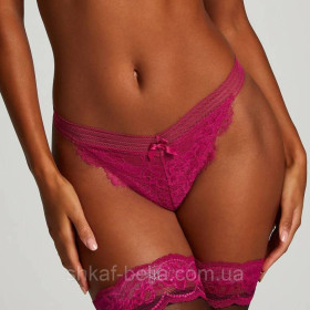 Труси Трусы ^/--/^ Трусики стринги 52-54 XL р Hunkemoller Гипюр ^_^^^ Трусики стринги 52-54 XL р Hunkemoller Гіпюр - фото фото фото