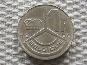 Бельгія Бельгия ^/--/^ Бельгия 1 франк 1990 года /BELGIQUE/ #3328 ^_^^^ Бельгія 1 франк 1990 року / BELGIQUE / #3328 - фото фото фото