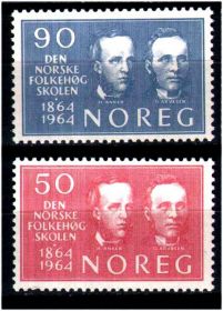 Скандинавія Скандинавия ^/--/^ ZM  Норвегия 1964 г   MNH - личности ^_^^^ ZM Норвегія 1964 MNH - особистості - фото фото фото