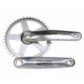 Педалі, шатуни, каретки Педали, шатуны, каретки ^/--/^ Шатуни Mighty 46 /--/ T 170 мм сріблястий (MKO /--/ 332) ^_^^^ Шатуны Mighty 46 /--/ T 170 мм серебристый (MKO /--/ 332) - фото фото фото