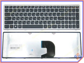 Клавіатури Клавиатуры ^/--/^ Клавиатура для LENOVO IdeaPad Z /--/ 500, Z /--/ 500 /--/ A, Z /--/ 500 /--/ G, P /--/ 500 (RU Black,  Серебристая рамка). OEM ^_^^^ Клавіатура для LENOVO IdeaPad Z /--/ 500, Z /--/ 500 /--/ A, Z /--/ 500 /--/ G, P /--/ 500 ( RU Black, Срібляста рамка). - фото фото фото