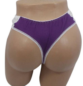 Труси Трусы ^/--/^ Трусики стринги Mia 0131 42-44 фиолетовые с белым ^_^^^ Трусики стринги Mia 0131 42-44 фіолетові з білим - фото фото фото