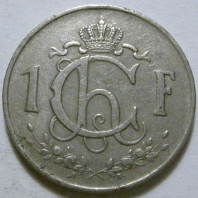 Люксембург Люксембург ^/--/^ Люксембург 1 франк 1952 року 41379 ^_^^^ Люксембург 1 франк 1952 года 41379 - фото фото фото
