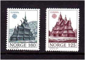 Скандинавія Скандинавия ^/--/^ ZM  Норвегия 1978  г   MNH - архитектура ^_^^^ ZM Норвегія 1978 р MNH - архітектура - фото фото фото