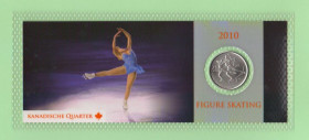 Канада Канада ^/--/^ Монета КАНАДА 25 центов FIGURE SKATING 2010 квотер 2008 год в пластике блистер запайка ^_^^^ Монета КАНАДА 25 центів FIGURE SKATING 2010 квотер 2008 рік в пластиці блістер запайка - фото фото фото