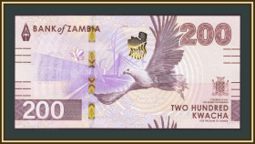 Замбія Замбия ^/--/^ Замбия 200 квача 2024 P-66  (66 /--/ а) UNC Новинка! ^_^^^ Замбія 200 квача 2024 P-66 (66 /--/ а) UNC Новинка! - фото фото фото