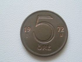 Швеція Швеция ^/--/^ Швеция 5 эре 1972 года 27437 ^_^^^ Швеція 5 ер 1972 27437 - фото фото фото