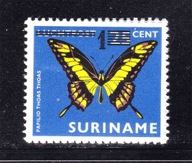 Фауна Фауна ^/--/^ Фауна . Суринам 1977 г MNH -  надпечатка - изменение цены - бабочки ^_^^^ Сурінам 1977 MNH - наддрук - зміна ціни - метелика - фото фото фото
